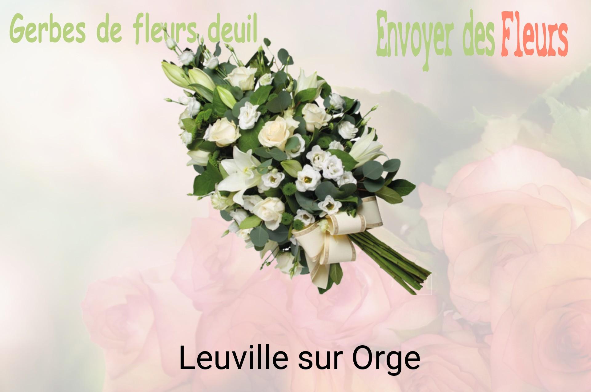 Gerbe de fleurs de deuil livrée à Leuville-sur-Orge